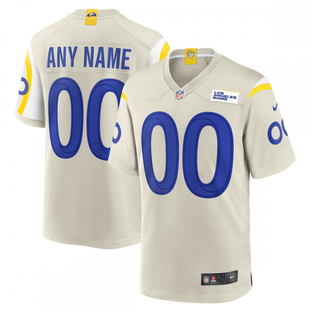 Nike Los Angeles Rams Custom Game Jersey - Bone-GridironStore